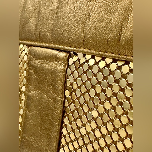 VTG - “Another Y&S Original” - Gold Mesh & Leather - Evening Bag - VGUC - Picture 12 of 17
